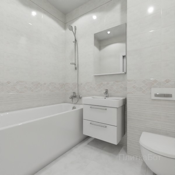 ALMA ceramica 2026, Роксана, Низ-верх, декор и полоса №1