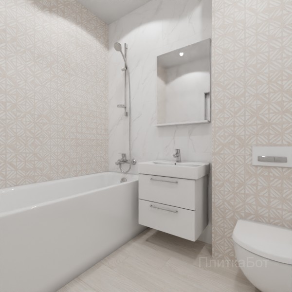 ALMA ceramica 2026, Саммер, Контрастные стены вертикально, контраст у инсталляции, палубная №1