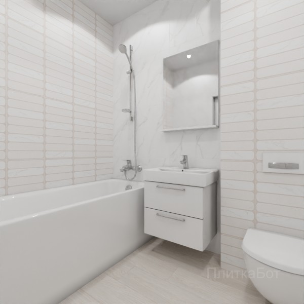 ALMA ceramica 2026, Саммер, Контрастные стены вертикально, контраст у инсталляции, палубная №2