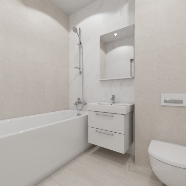 ALMA ceramica 2026, Саммер, Контрастные стены вертикально, контраст у инсталляции, палубная №3