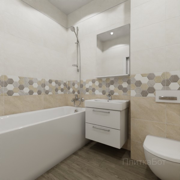 ALMA ceramica 2026, Савой, Низ-верх, декор и полоса, палубная №1