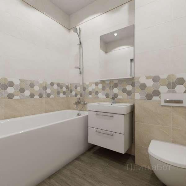 ALMA ceramica 2026, Савой, Низ-верх, декор и полоса, палубная №3