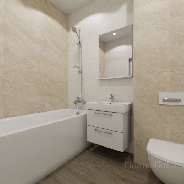 ALMA ceramica 2026, Савой, Контрастные стены, контраст у инсталляции, палубная №1