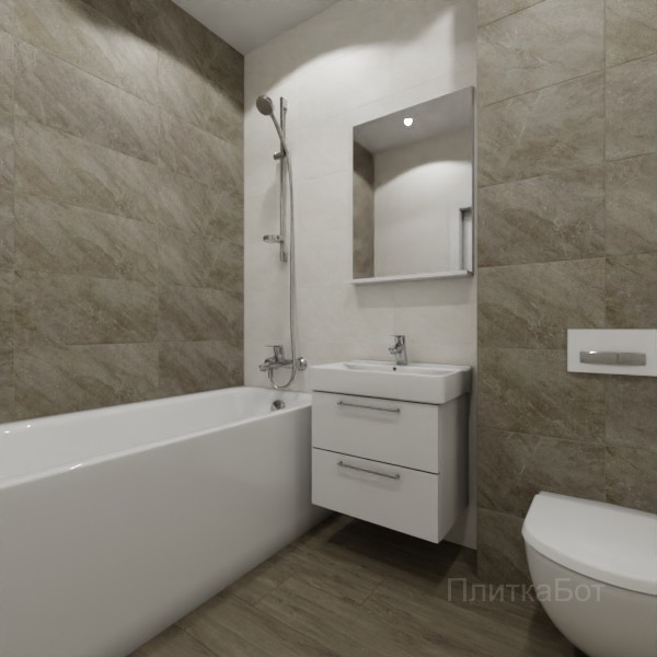 ALMA ceramica 2026, Савой, Контрастные стены, контраст у инсталляции, палубная №2