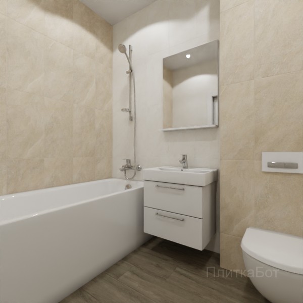 ALMA ceramica 2026, Савой, Контрастные стены вертикально, контраст у инсталляции, палубная №1