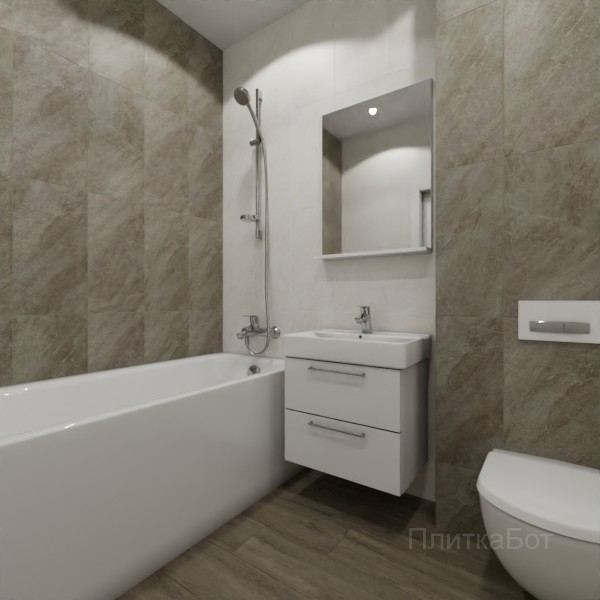 ALMA ceramica 2026, Савой, Контрастные стены вертикально, контраст у инсталляции, палубная №2