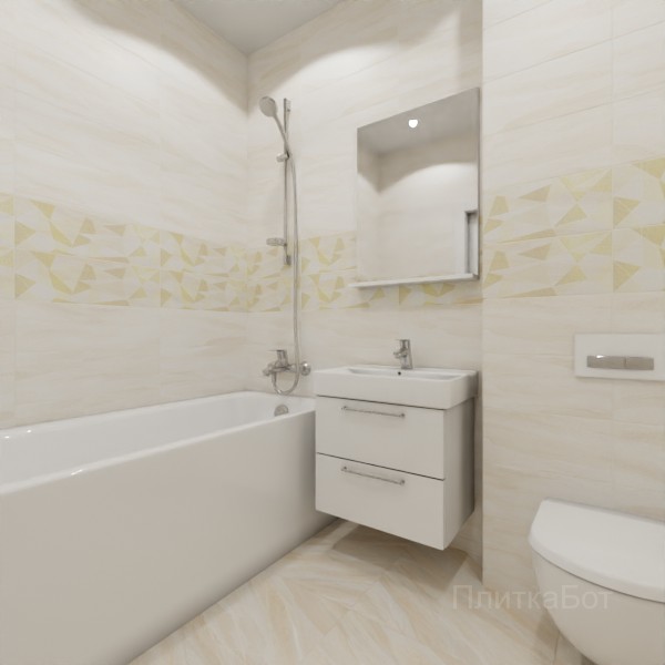 ALMA ceramica 2026, Слэйт рок (беж), Два декора