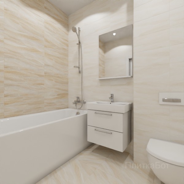 ALMA ceramica 2026, Слэйт рок (беж), Контрастные стены