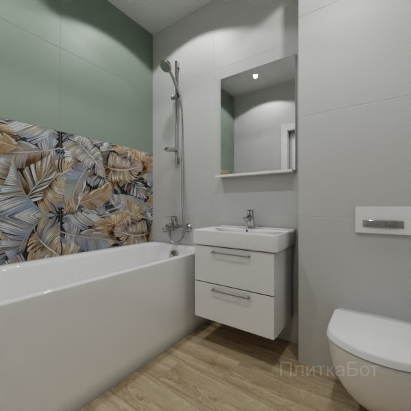 ALMA ceramica 2026, Спектор, Два декора над ванной, палубная №1