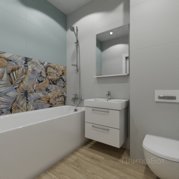 ALMA ceramica 2026, Спектор, Два декора над ванной, палубная №2