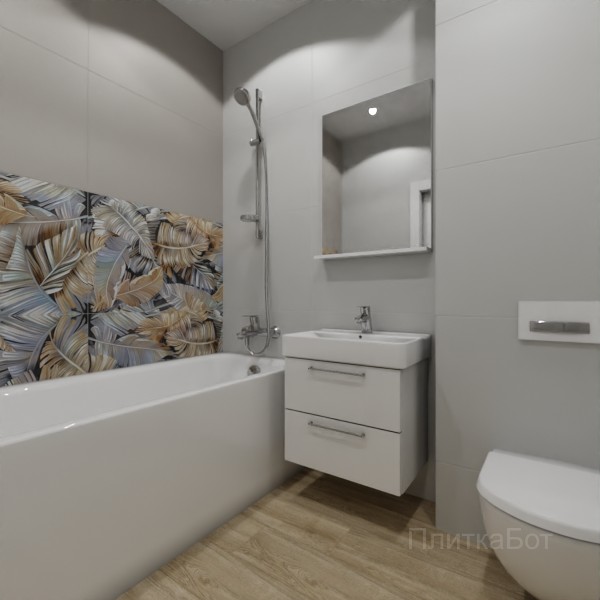 ALMA ceramica 2026, Спектор, Два декора над ванной, палубная №3
