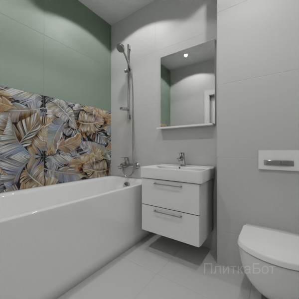 ALMA ceramica 2026, Спектор, Два декора над ванной №1