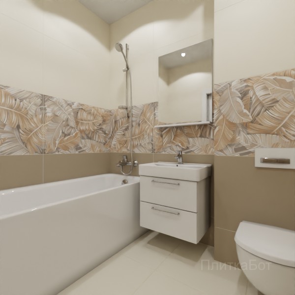 ALMA ceramica 2026, Спектор (беж), Низ-верх и декор №1