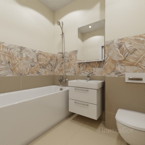 ALMA ceramica 2026, Спектор (беж), Низ-верх и декор №4