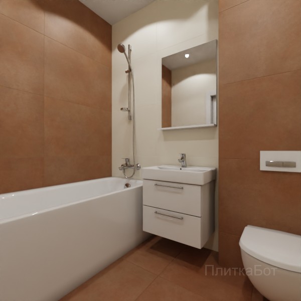 ALMA ceramica 2026, Спектор (беж), Контрастные стены, контраст у инсталляции №7