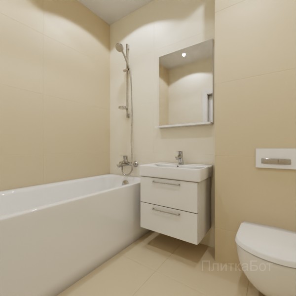 ALMA ceramica 2026, Спектор (беж), Контрастные стены, контраст у инсталляции №12