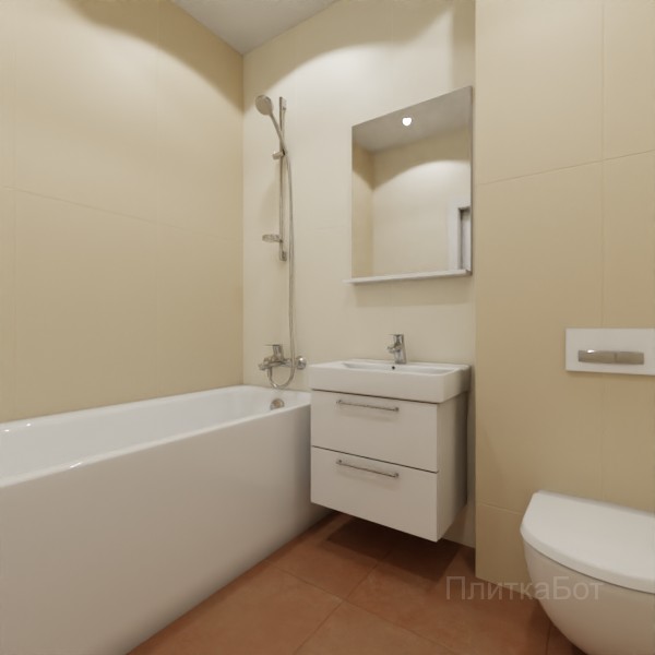 ALMA ceramica 2026, Спектор (беж), Контрастные стены вертикально, контраст у инсталляции №11