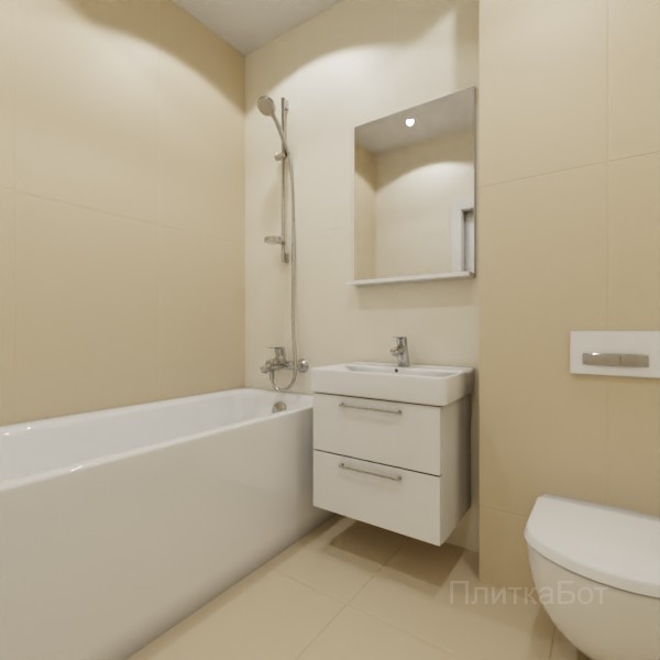 ALMA ceramica 2026, Спектор (беж), Контрастные стены вертикально, контраст у инсталляции №12