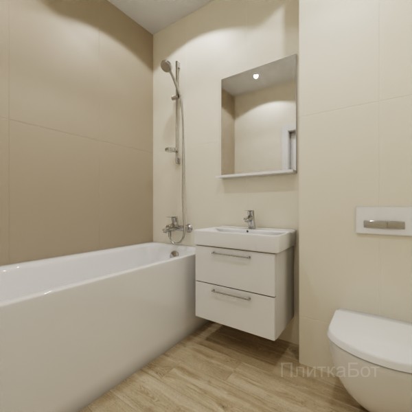 ALMA ceramica 2026, Спектор (беж), Контрастные стены вертикально, палубная №1
