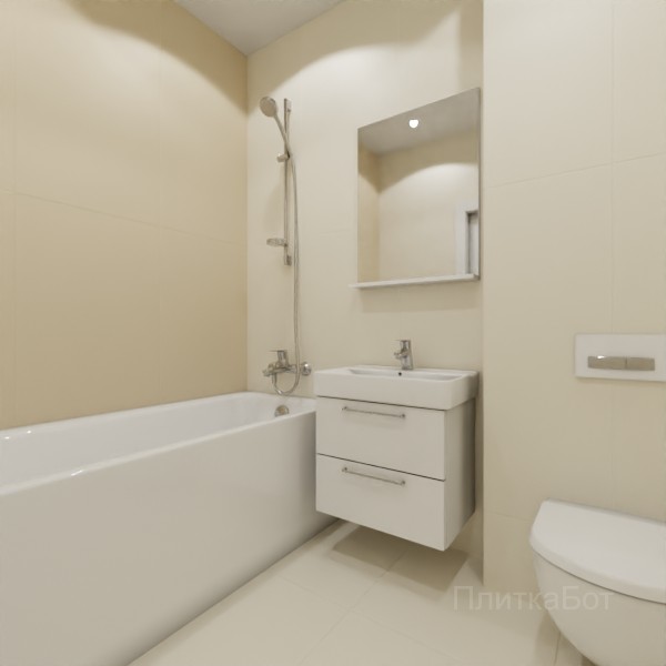 ALMA ceramica 2026, Спектор (беж), Контрастные стены вертикально №9