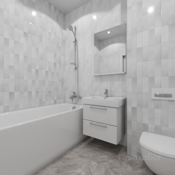 ALMA ceramica 2026, Стайл, Контрастные стены вертикально, контраст у инсталляции №2