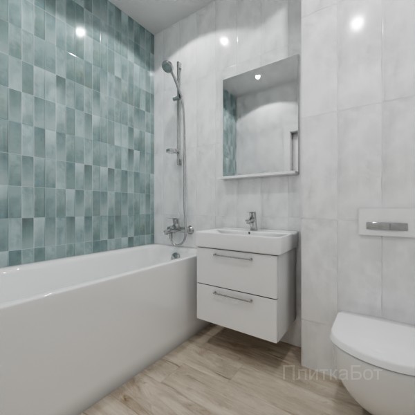 ALMA ceramica 2026, Стайл, Контрастные стены вертикально, палубная №1