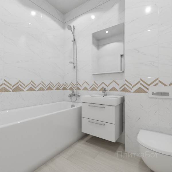ALMA ceramica 2026, Токио, Низ-верх, декор и полоса, палубная №1