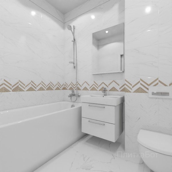 ALMA ceramica 2026, Токио, Низ-верх, декор и полоса №1