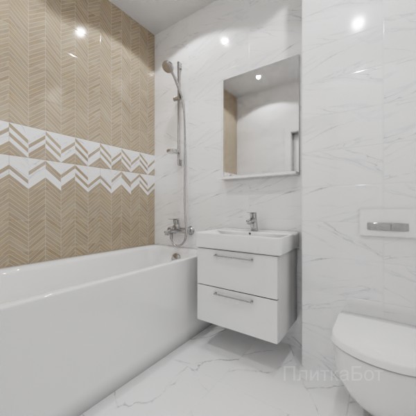 ALMA ceramica 2026, Токио, Два декора над ванной №3
