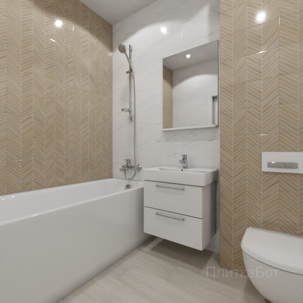 ALMA ceramica 2026, Токио, Контрастные стены, контраст у инсталляции, палубная №3