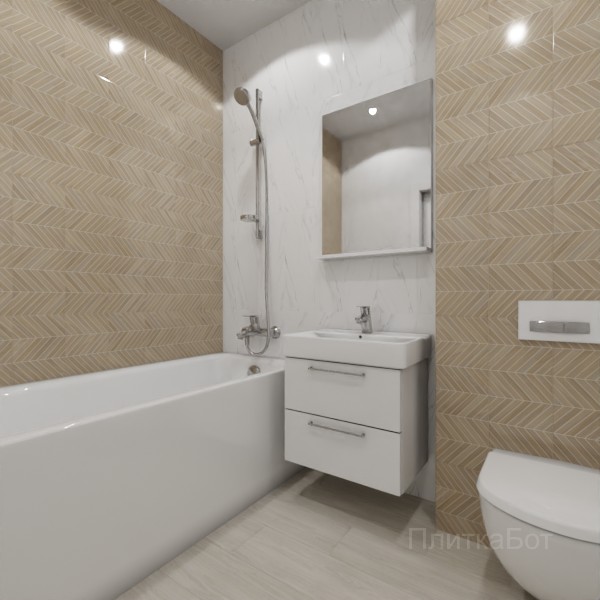 ALMA ceramica 2026, Токио, Контрастные стены вертикально, контраст у инсталляции, палубная №3