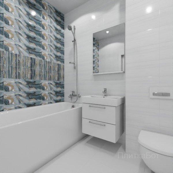 ALMA ceramica 2026, Тори, Два декора над ванной №1