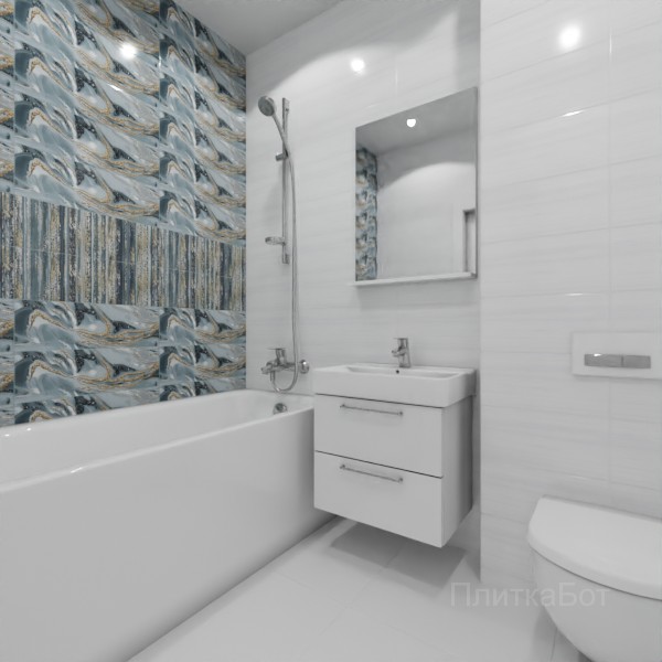 ALMA ceramica 2026, Тори, Два декора над ванной №2