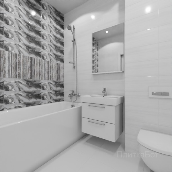 ALMA ceramica 2026, Тори (сер), Два декора над ванной №1