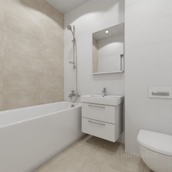 ALMA ceramica 2026, Тотем (беж), Контрастные стены №3