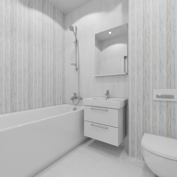 ALMA ceramica 2026, Уно, Контрастные стены вертикально, контраст у инсталляции, палубная №2