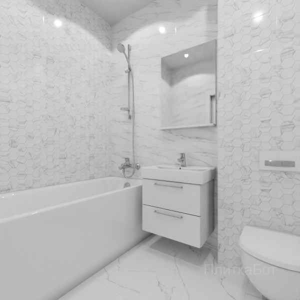 ALMA ceramica 2026, Вегас, Контрастные стены, контраст у инсталляции №1