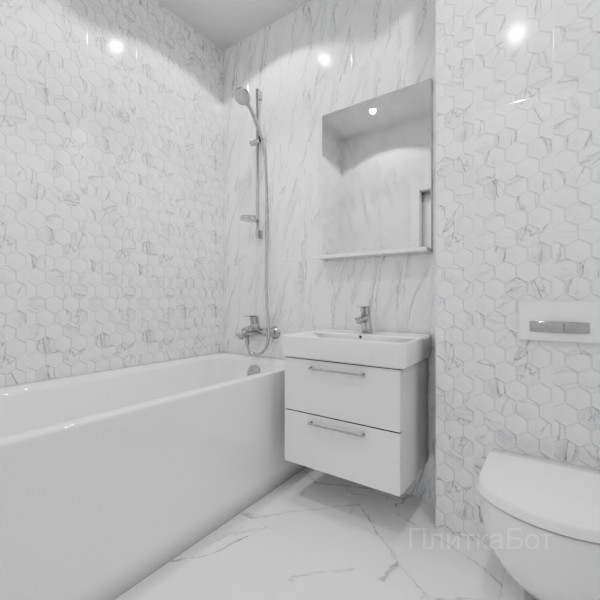 ALMA ceramica 2026, Вегас, Контрастные стены вертикально, контраст у инсталляции №2