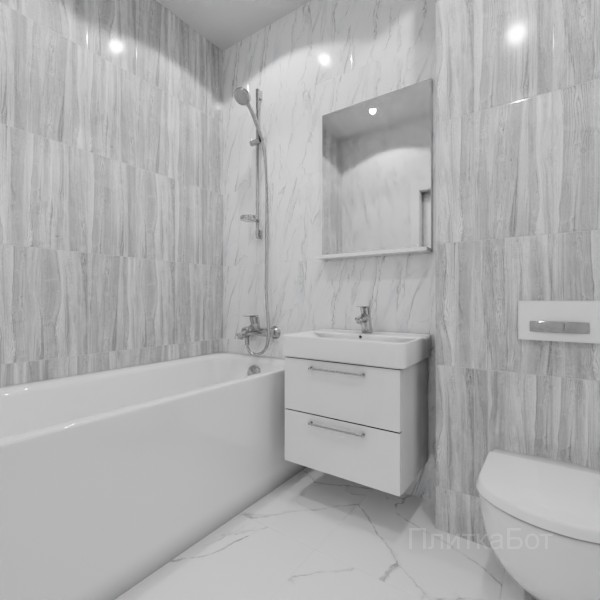 ALMA ceramica 2026, Вегас, Контрастные стены вертикально, контраст у инсталляции №4