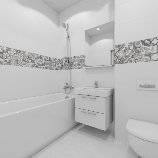 ALMA ceramica 2026, Вельвет, Декор по центру, палубная
