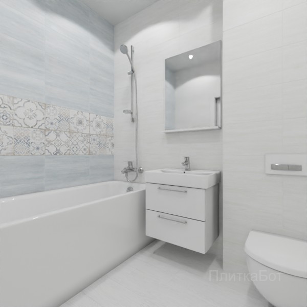 ALMA ceramica 2026, Венеция, Два декора над ванной, палубная