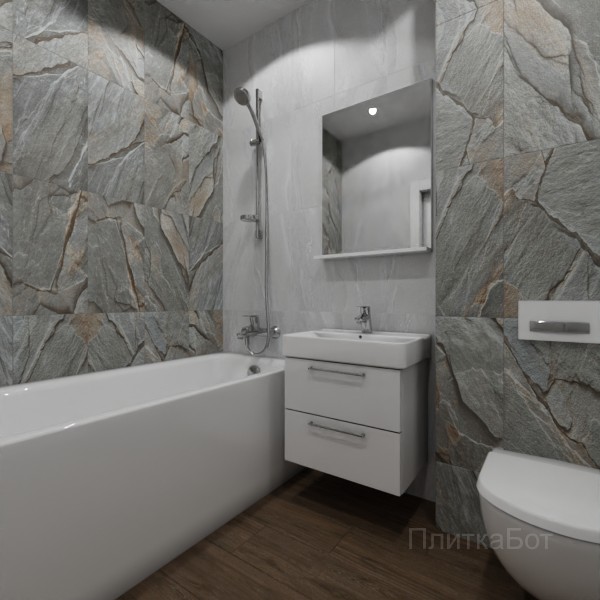 ALMA ceramica 2026, Вертум, Контрастные стены вертикально, контраст у инсталляции, палубная №2