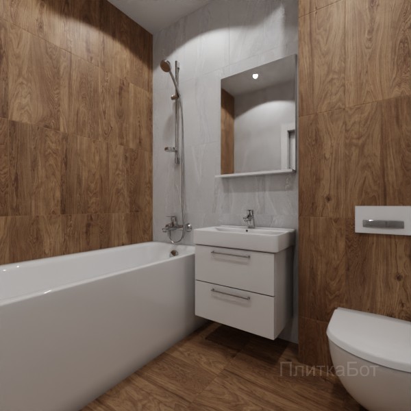 ALMA ceramica 2026, Вертум, Контрастные стены вертикально, контраст у инсталляции №1