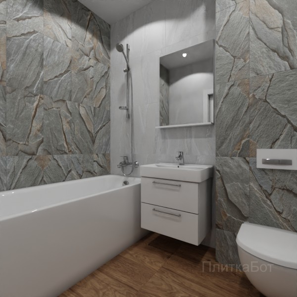 ALMA ceramica 2026, Вертум, Контрастные стены вертикально, контраст у инсталляции №2