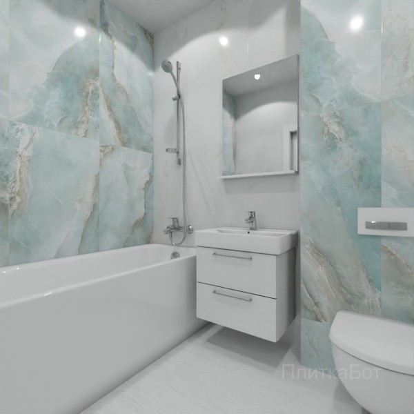 ALMA ceramica 2026, Вествуд, Контрастные стены вертикально, контраст у инсталляции, палубная №1