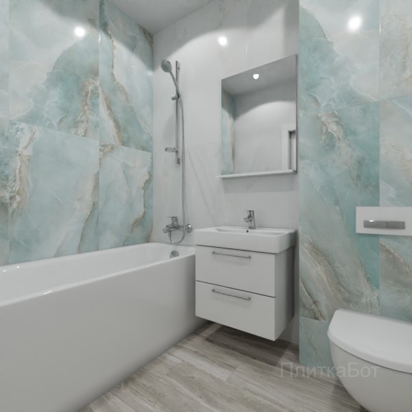 ALMA ceramica 2026, Вествуд, Контрастные стены вертикально, контраст у инсталляции, палубная №2