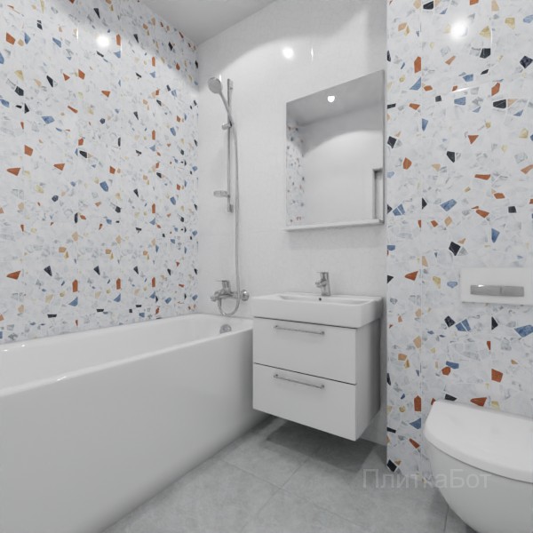AltaCera 2026, Смальта, Контрастные стены вертикально, контраст у инсталляции №2