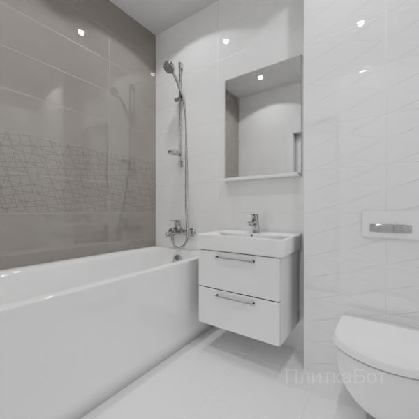 Cersanit, Vegas (серый), Два декора над ванной №42