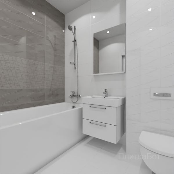 Cersanit, Vegas (серый), Два декора над ванной №66