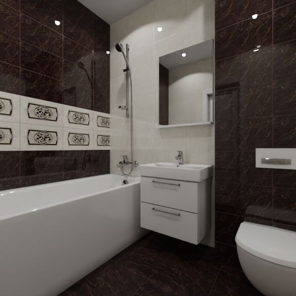 Global Tile, Classic GT, Два декора над ванной